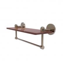 Allied Brass TA-1TB-16-IRW-PEW - Tango Collection 16 Inch Solid IPE Ironwood Shelf with Integrated Towel Bar