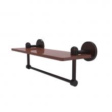 Allied Brass TA-1TB-16-IRW-VB - Tango Collection 16 Inch Solid IPE Ironwood Shelf with Integrated Towel Bar