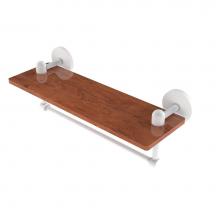 Allied Brass TA-1TB-16-IRW-WHM - Tango Collection 16 Inch Solid IPE Ironwood Shelf with Integrated Towel Bar