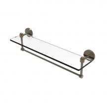 Allied Brass TA-1TB/22-ABR - Tango Collection 22 Inch Glass Vanity Shelf with Integrated Towel Bar