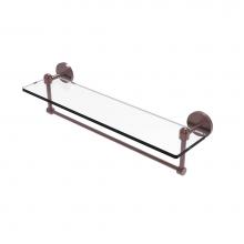 Allied Brass TA-1TB/22-CA - Tango Collection 22 Inch Glass Vanity Shelf with Integrated Towel Bar