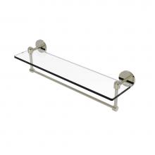 Allied Brass TA-1TB/22-PNI - Tango Collection 22 Inch Glass Vanity Shelf with Integrated Towel Bar