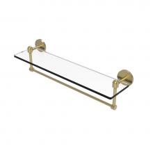 Allied Brass TA-1TB/22-SBR - Tango Collection 22 Inch Glass Vanity Shelf with Integrated Towel Bar