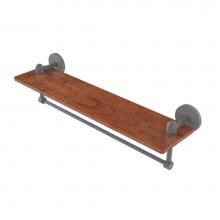 Allied Brass TA-1TB-22-IRW-GYM - Tango Collection 22 Inch Solid IPE Ironwood Shelf with Integrated Towel Bar