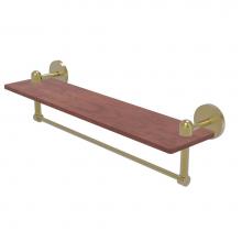 Allied Brass TA-1TB-22-IRW-SBR - Tango Collection 22 Inch Solid IPE Ironwood Shelf with Integrated Towel Barv