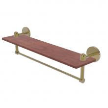 Allied Brass TA-1TB-22-IRW-UNL - Tango Collection 22 Inch Solid IPE Ironwood Shelf with Integrated Towel Bar