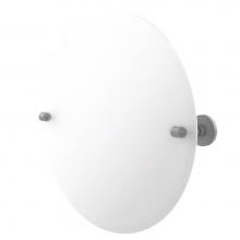 Allied Brass TA-90-GYM - Frameless Round Tilt Mirror with Beveled Edge