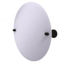 Allied Brass TA-90-ORB - Frameless Round Tilt Mirror with Beveled Edge