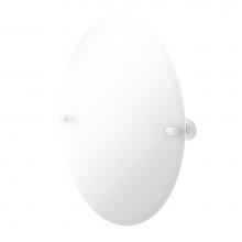 Allied Brass TA-91-WHM - Frameless Oval Tilt Mirror with Beveled Edge
