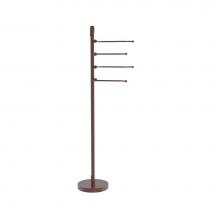 Allied Brass TR-84-CA - Floor Standing 49 Inch 4 Pivoting Swing Arm Towel Holder