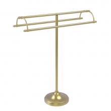 Allied Brass TS-30-SBR - Free Standing Double Arm Towel Holder