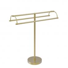 Allied Brass TS-31-SBR - Free Standing Double Arm Towel Holder