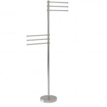 Allied Brass TS-50-SN - Towel Stand with 6 Pivoting 12 Inch Arms