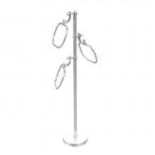 Allied Brass TS-83-SCH - Towel Stand with 9 Inch Oval Towel Rings