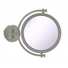 Allied Brass WM-4/2X-SN - 8 Inch Wall Mounted Make-Up Mirror 2X Magnification
