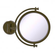 Allied Brass WM-4/4X-ABR - 8 Inch Wall Mounted Make-Up Mirror 4X Magnification