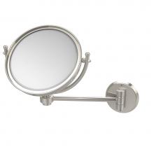 Allied Brass WM-5/2X-PNI - 8 Inch Wall Mounted Make-Up Mirror 2X Magnification