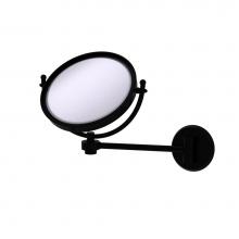 Allied Brass WM-5/5X-BKM - 8 Inch Wall Mounted Make-Up Mirror 5X Magnification