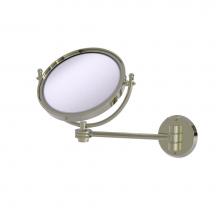 Allied Brass WM-5D/2X-PNI - 8 Inch Wall Mounted Make-Up Mirror 2X Magnification