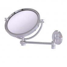 Allied Brass WM-6T/5X-PC - 8 Inch Wall Mounted Extending Make-Up Mirror 5X Magnification with Twist Accent