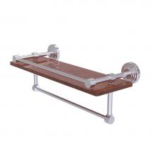 Allied Brass WP-1-16TB-GAL-IRW-SCH - Waverly Place Collection 16 Inch IPE Ironwood Shelf with Gallery Rail and Towel Bar