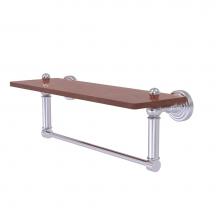 Allied Brass WP-1-16TB-IRW-SCH - Waverly Place Collection 16 Inch Solid IPE Ironwood Shelf with Integrated Towel Bar