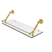 Allied Brass WP-1-24-GAL-PB - Waverly Place 24 Inch Floating Glass Shelf with Gallery Rail