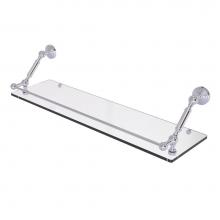 Allied Brass WP-1-30-GAL-PC - Waverly Place 30 Inch Floating Glass Shelf with Gallery Rail