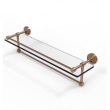 Allied Brass WP-1TB/22-GAL-BBR - 22 Inch Gallery Glass Shelf with Towel Bar