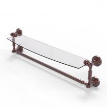 Allied Brass WP-33TB/24-CA - Waverly Place Collection 24 Inch Glass Vanity Shelf with Integrated Towel Bar