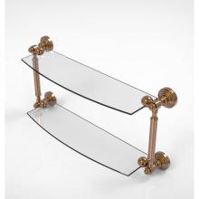 Allied Brass WP-34/18-BBR - Waverly Place Collection 18 Inch Two Tiered Glass Shelf