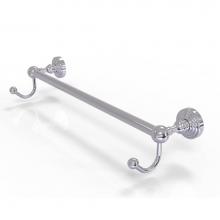 Allied Brass WP-41-24-HK-PC - Waverly Place Collection 24 Inch Towel Bar with Integrated Hooks