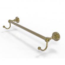 Allied Brass WP-41-30-HK-UNL - Waverly Place Collection 30 Inch Towel Bar with Integrated Hooks