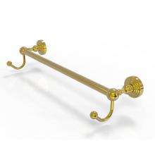 Allied Brass WP-41-36-HK-PB - Waverly Place Collection 36 Inch Towel Bar with Integrated Hooks
