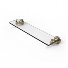 Allied Brass WS-1/22-UNL - Washing Square Collection 22 Inch Glass Vanity Shelf with Beveled Edges