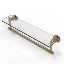 Allied Brass WS-1TB/22-UNL - Washington Square Collection 22 Inch Glass Vanity Shelf with Integrated Towel Bar