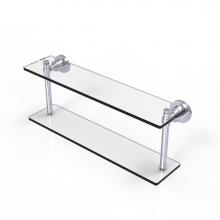 Allied Brass WS-2/22-SCH - Washing Square Collection 22 Inch Two Tiered Glass Shelf