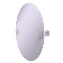 Allied Brass WS-91-PC - Frameless Oval Tilt Mirror with Beveled Edge