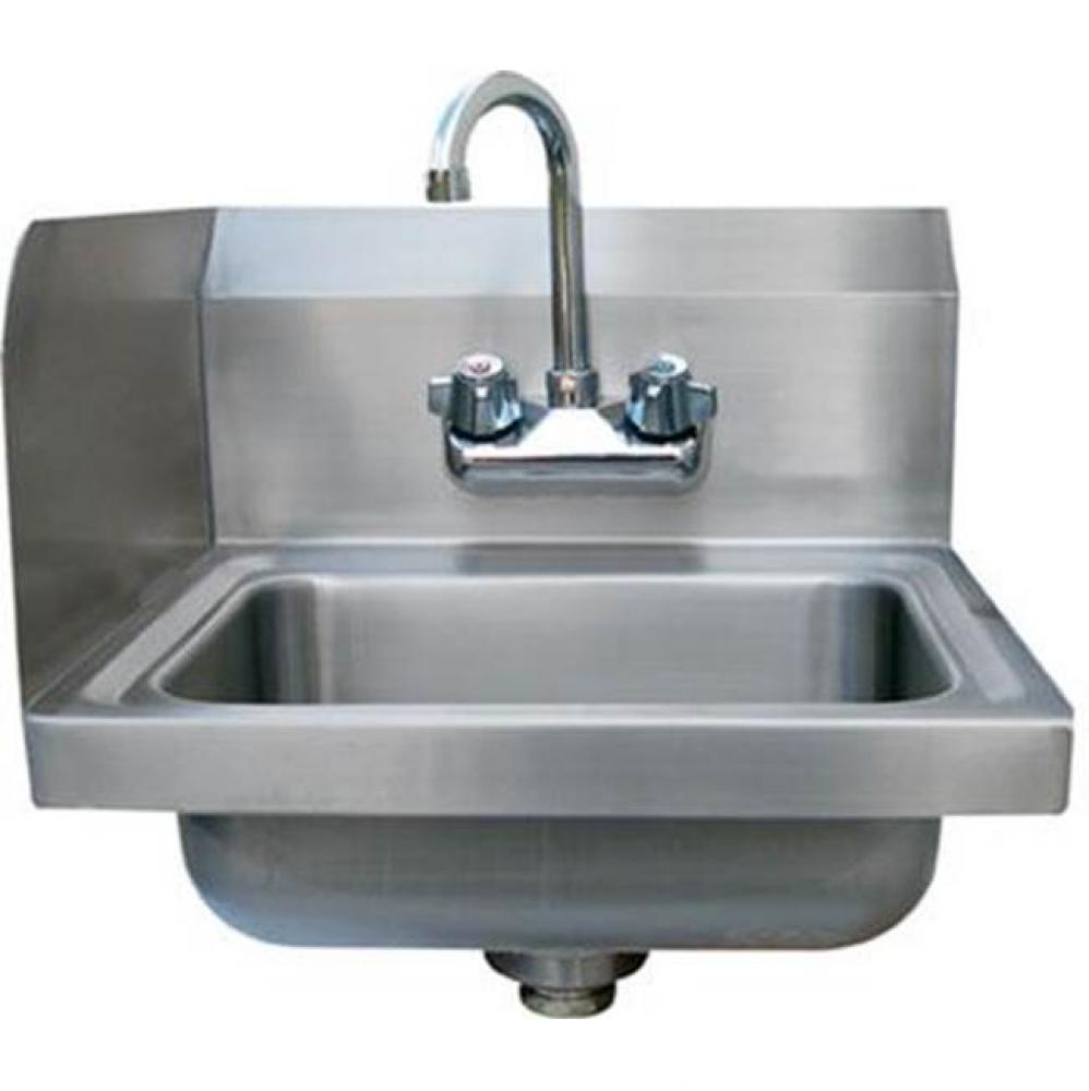 Economy Hand Sink with Single Side Splash, Economy Splash Mounted Faucet