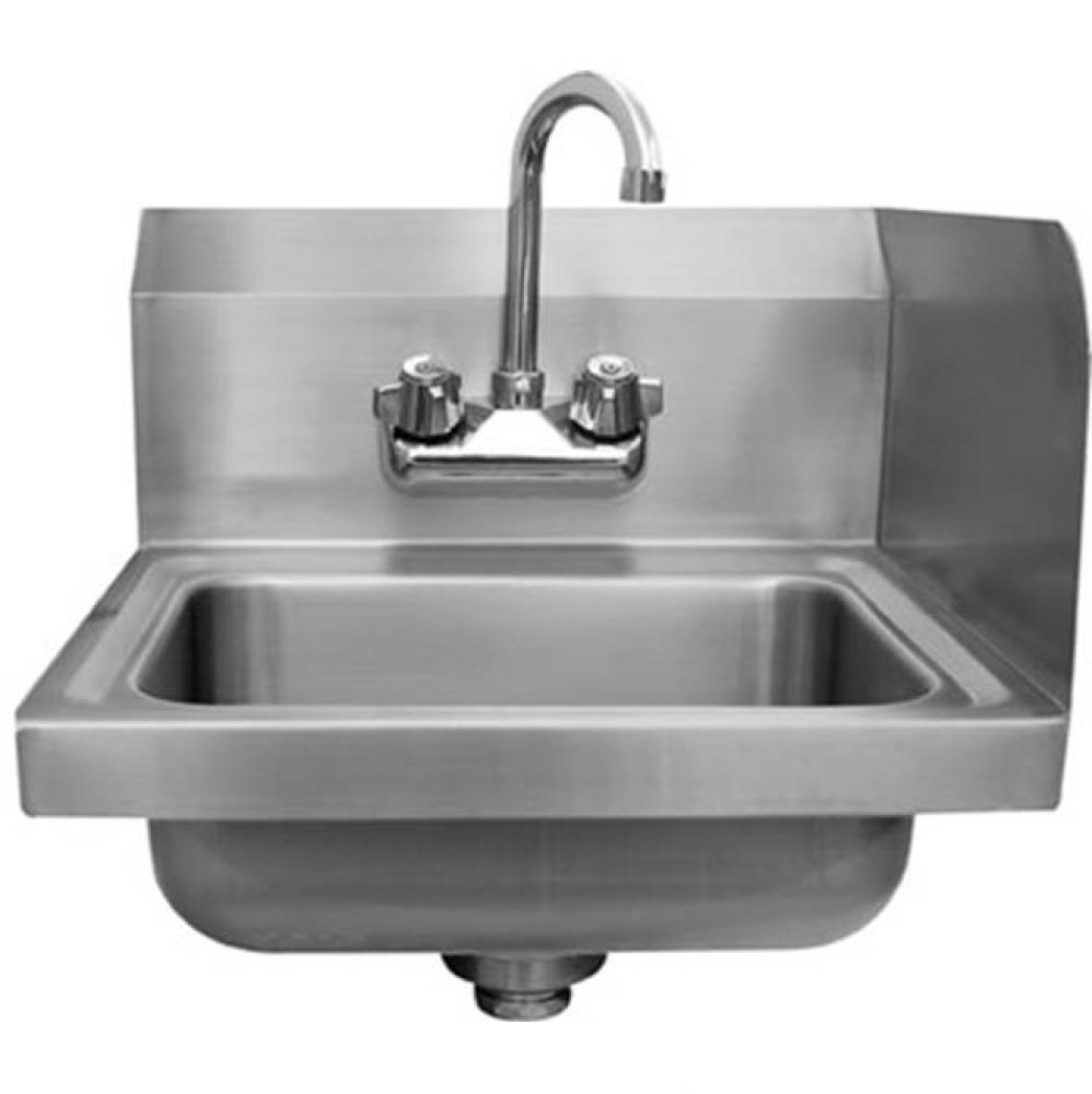 Economy Hand Sink with Single Side Splash, Economy Splash Mounted Faucet