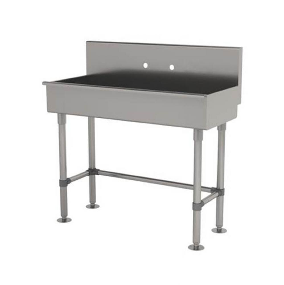 Service Sink With Stainless Steel Legs And Flanged Feet