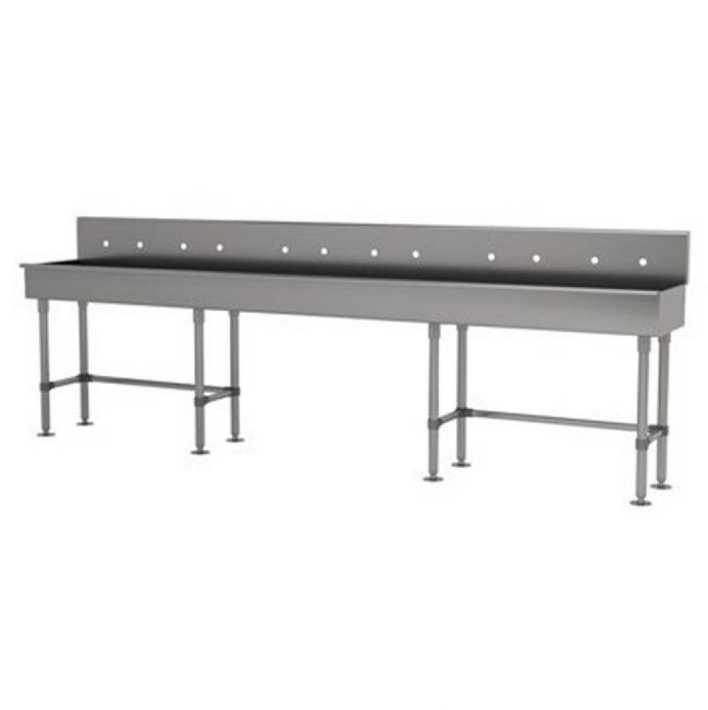 Multiwash Hand Sink With Stainless Steel Legs And Flanged Feet