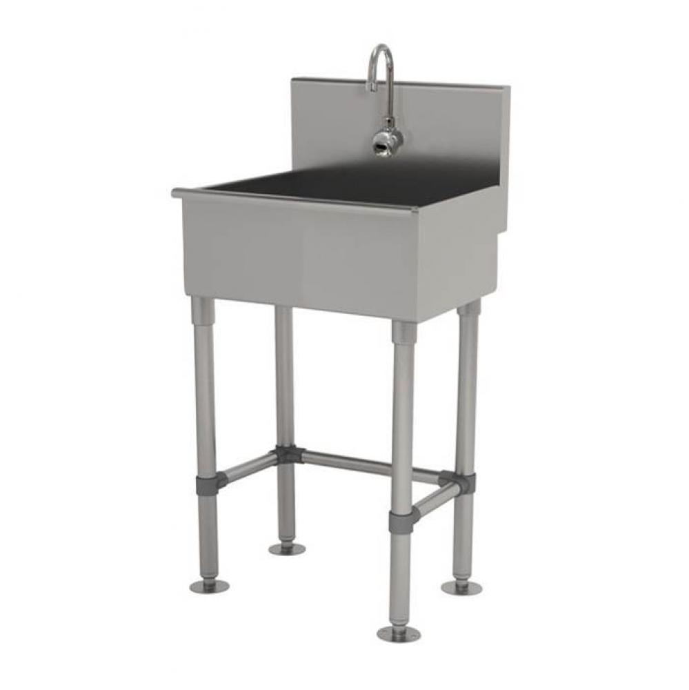 Multiwash Hand Sink With Stainless Steel Legs And Flanged Feet
