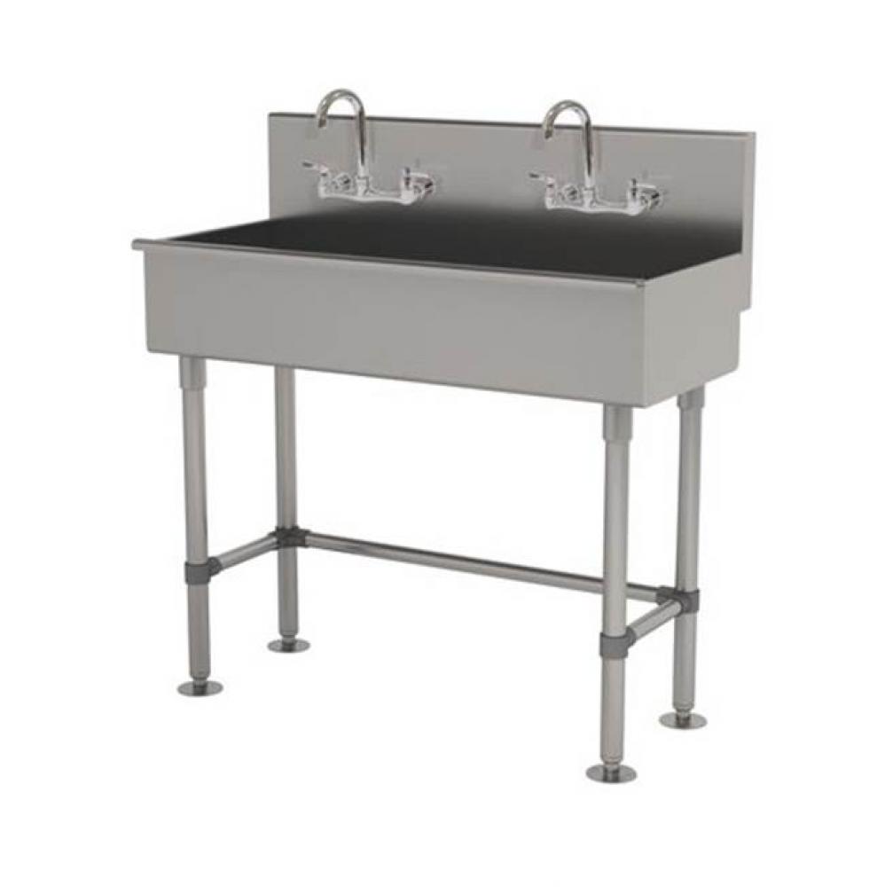 Multiwash Hand Sink With Stainless Steel Legs And Flanged Feet