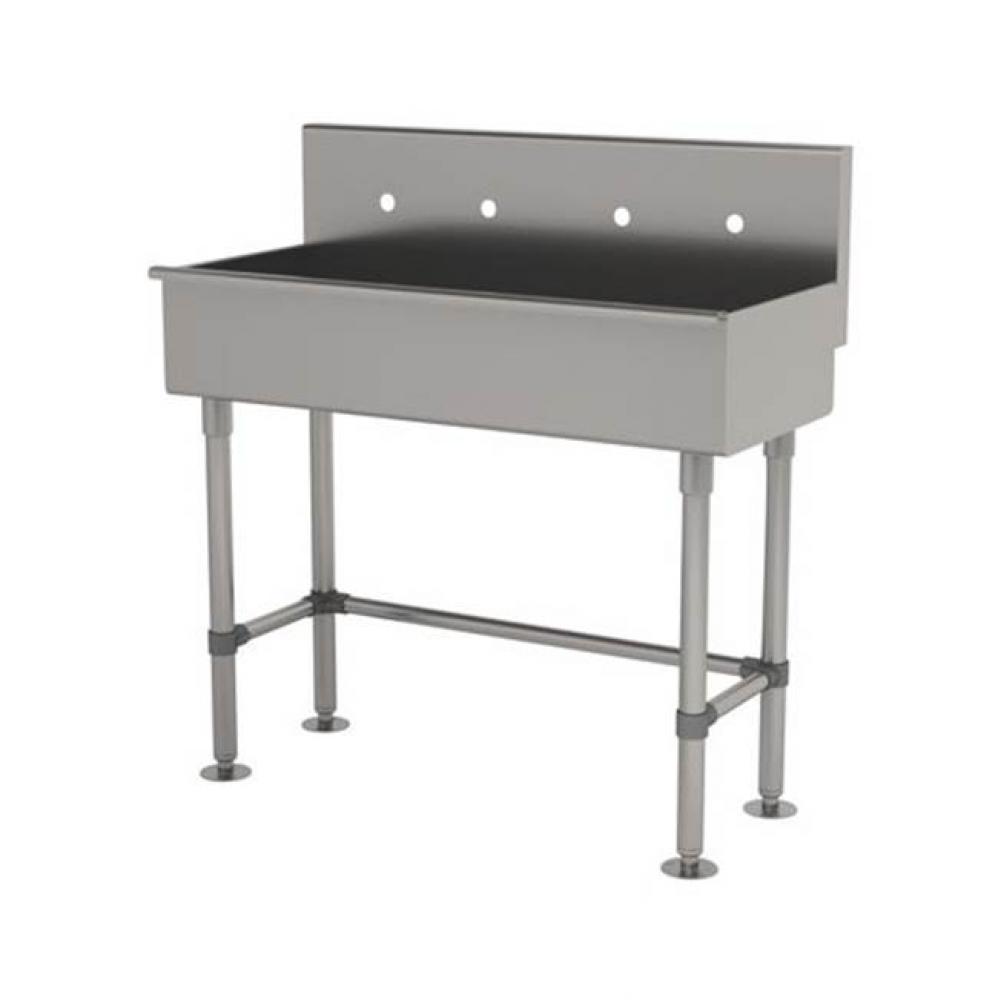Multiwash Hand Sink With Stainless Steel Legs And Flanged Feet