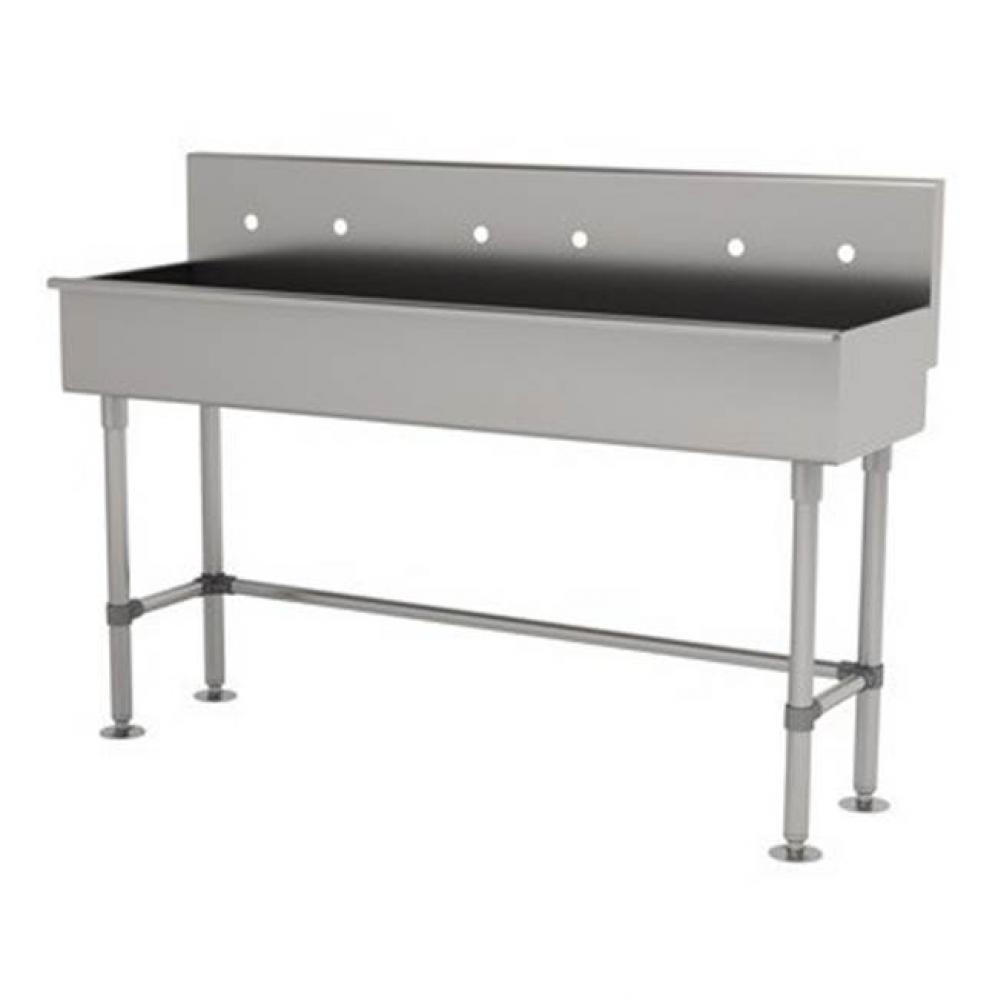 Multiwash Hand Sink With Stainless Steel Legs And Flanged Feet