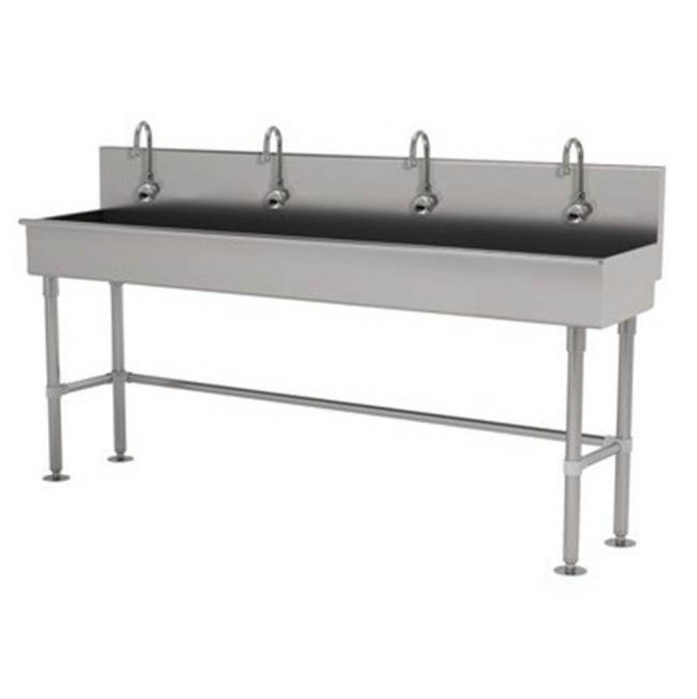 Multiwash Hand Sink With Stainless Steel Legs And Flanged Feet