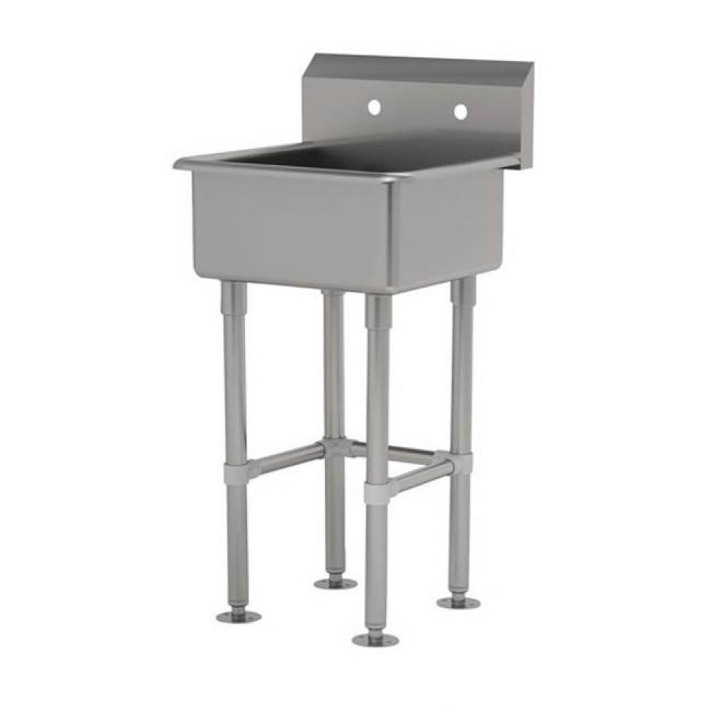 Service Sink With Stainless Steel Legs And Flanged Feet
