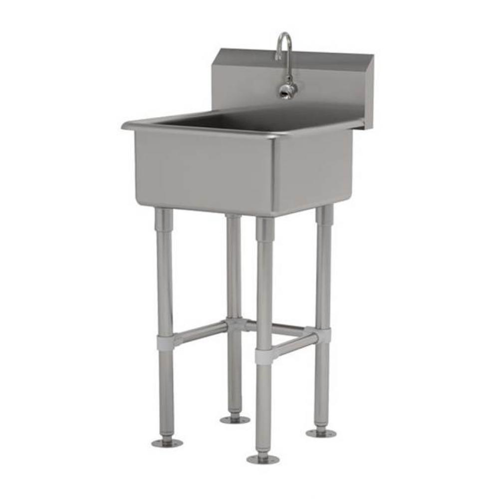 Service Sink With Stainless Steel Legs And Flanged Feet