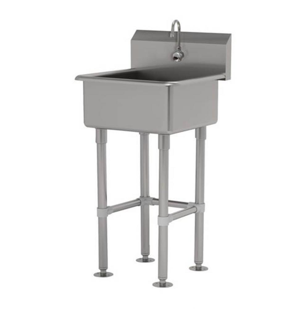 Service Sink With Stainless Steel Legs And Flanged Feet